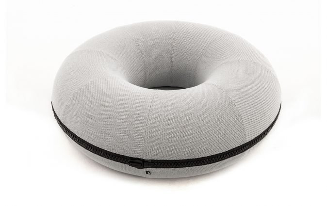 Giant Donut comfy seat from Muzo in grey with zippable cover