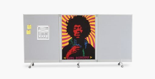 Jimi Hendrix artwork adorns Flow folding portable wall