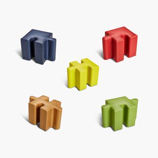 Puzzle seating separated and in various colors