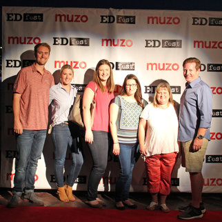 People pictured on the red carpet at Muzo's EDfest event 2019