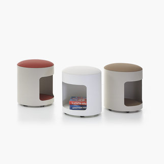 The R2 stool with storage in various colors